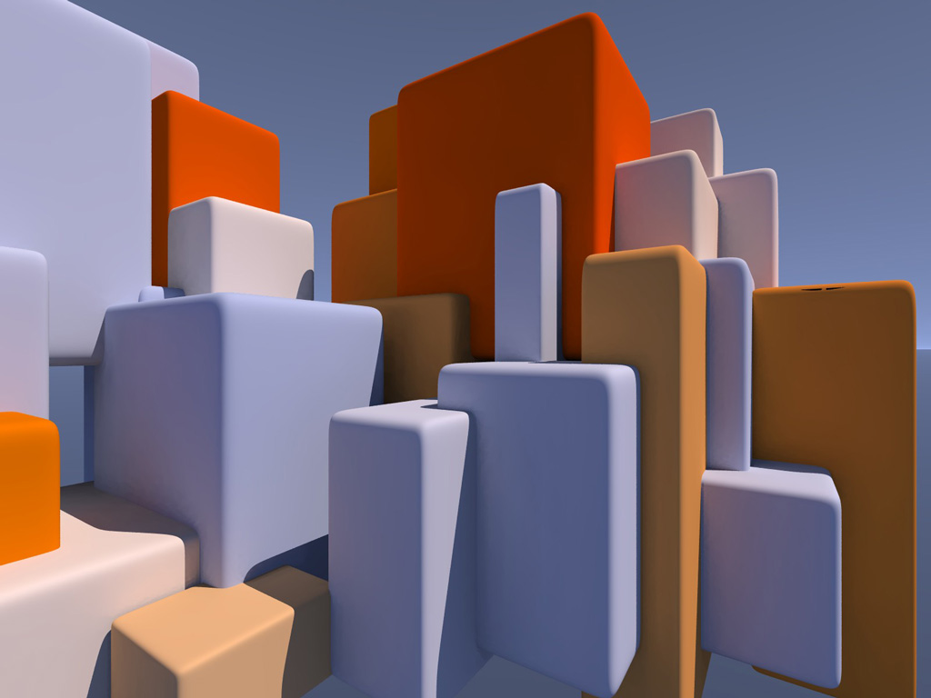 3d abstract fantasy wallpaper, digital rendering shapes