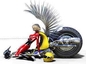 Poser digital female models sci-fi artists wallpapers - 3d surrealism digital art picture