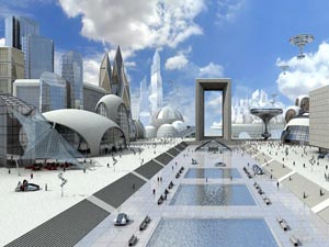 Science fiction characters and scenes - 3d fantasy art image
