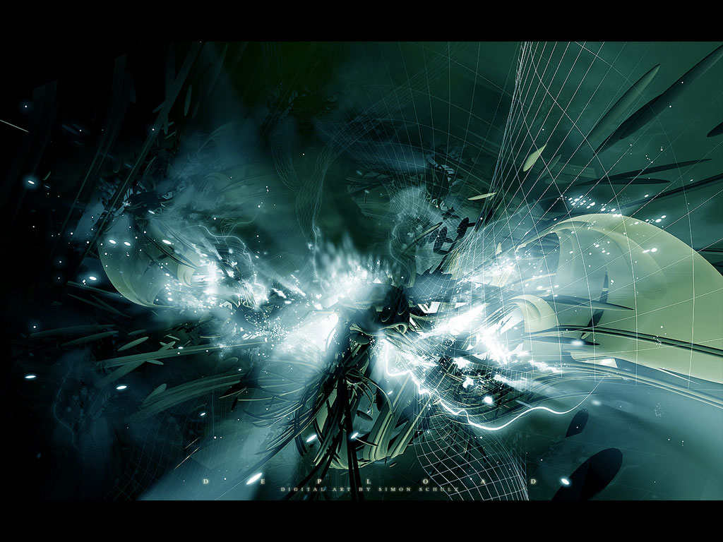 abstract futuristic compositions artist, fantasy art 3d wallpaper  
