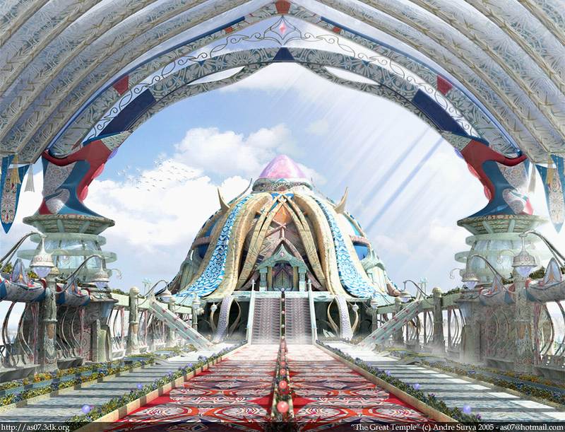 Architecture and futuristic compositions digital art 3d fantasy wallpaper artist
