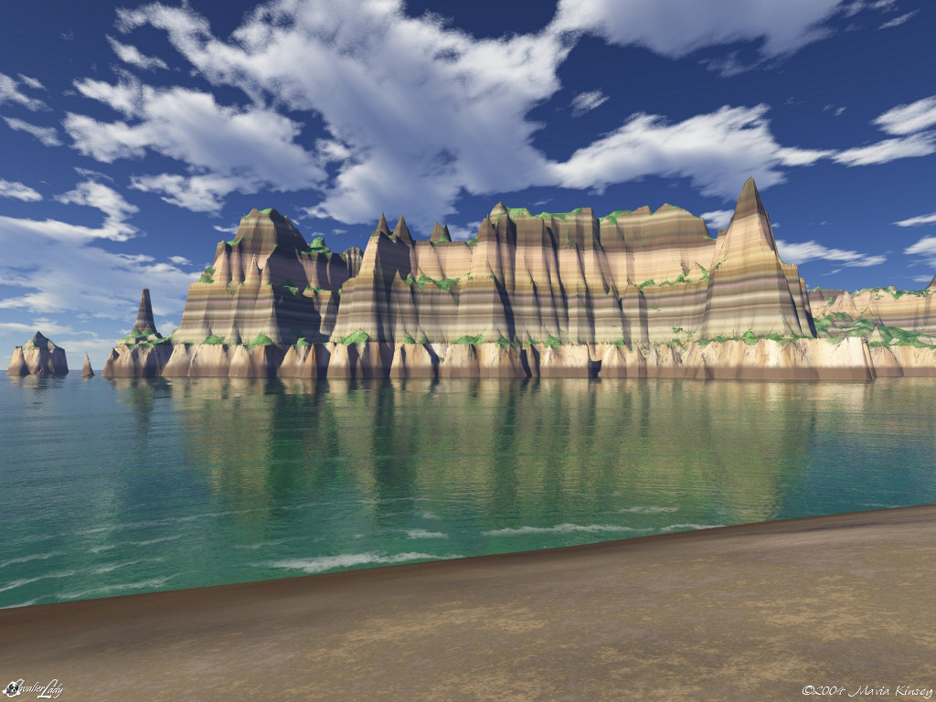 Maria K. landscape fantasy arts 3d shareware digital wallpapers