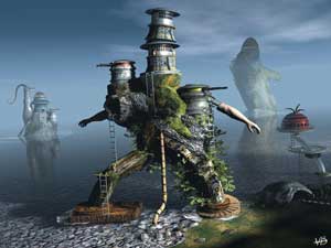  fantasy art 3d wallpaper by Barreto