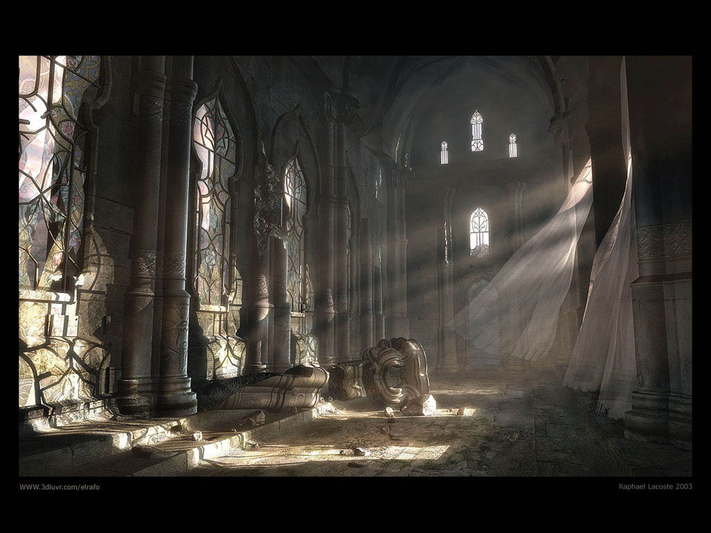 Raphael architecture fantasy arts 3d shareware digital wallpapers