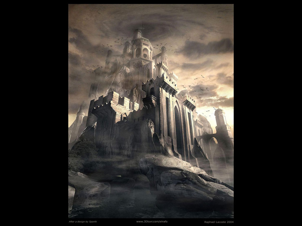 Raphael architecture fantasy arts 3d shareware digital wallpapers