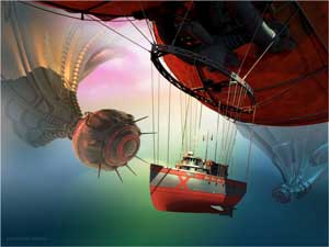  fantasy art 3d wallpaper by sci-fi landscapes artist 