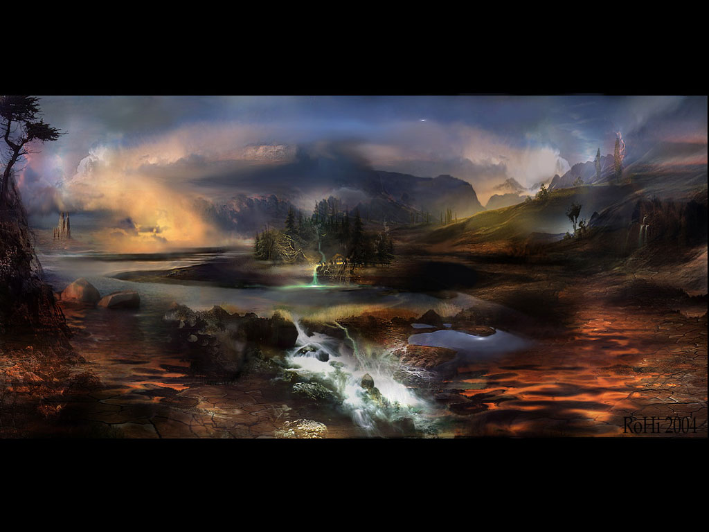 Rolf H. landscapes fantasy arts 3d shareware digital wallpapers