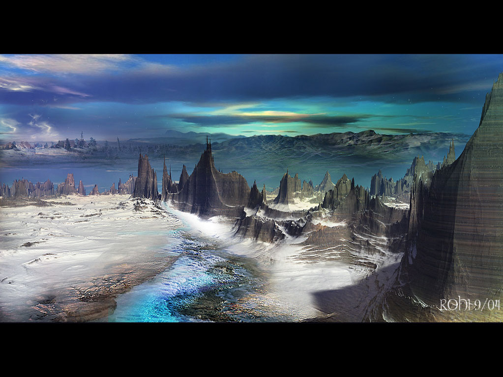 Rolf H. landscapes fantasy arts 3d shareware digital wallpapers