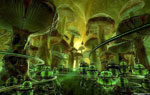 The City Moliya In Green Valley, Science Fiction, 3D Digital Art