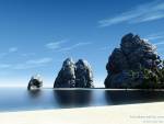 White sand landscape, Nature, 3D Digital Art