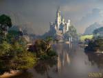 Castle, Fantasy Art, Mixed Media