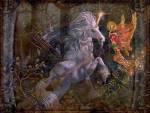 Gift For The Unicorn King, Fantasy Art, Mixed Media