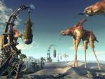 Striders in the sun, Science Fiction, 3D Digital Art