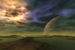 Planetary Landscape 50., Nature, 3D Digital Art