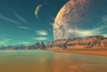 Planetary Landscape, Nature, 3D Digital Art