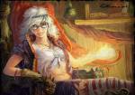 WITCH'S DAUGHTER GREW UP, Fantasy Art, 2D Digital Art