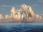 Castle in the Sky or Clouds of Shattered Dreams, Surreal Art, Photo Manipulation