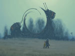 Simon Stalenhag Fantasy landscape